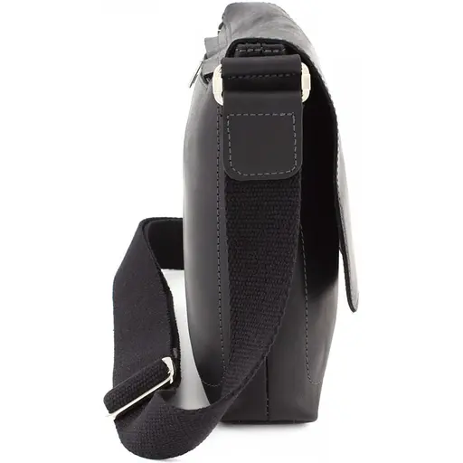 Чоловіча шкіряна сумка через плече GRANDE PELLE 22х22х5.5 см sum0025930 - фото 7
