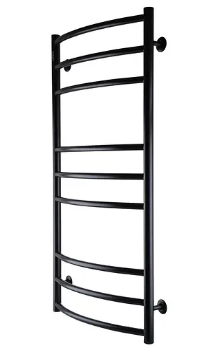 Водяной полотенцесушитель Unio LDE W 1000-500-9 BLK Лесенка Дуга Элит черный, Черный матовый - фото 2