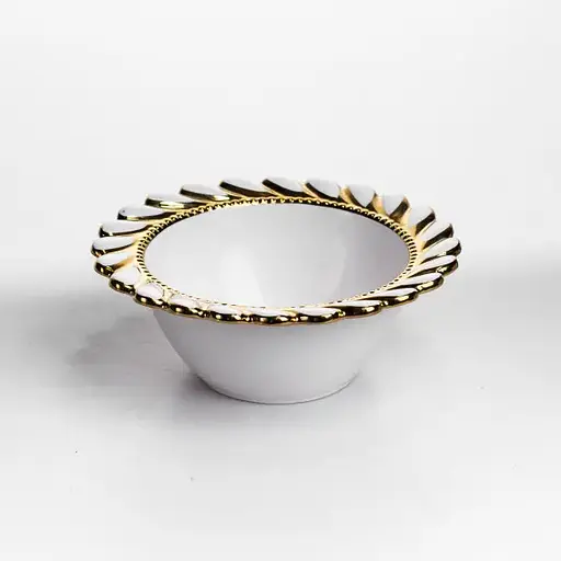 Тарелка глубокая Yiwu Tiffany фарфоровая 25.5 см сервировочная для подачи первых блюд салатов ML2006 - фото 1