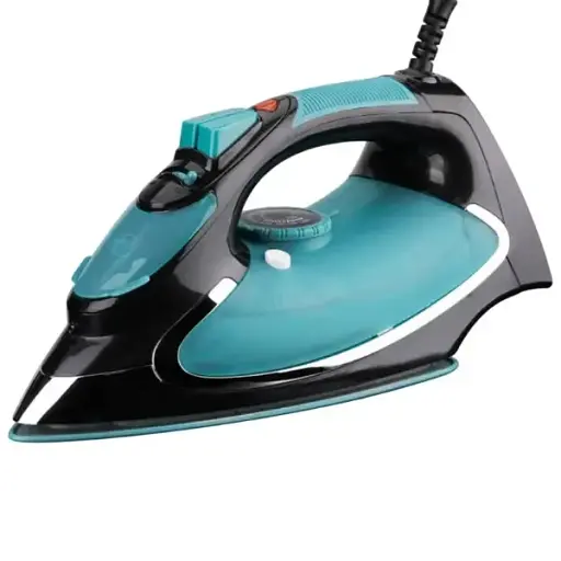 Паровой утюг Domotec MS 1193G керамическая подошва паровой удар вертикальное отпаривание 1200 Вт Черно/Синяя - фото 7