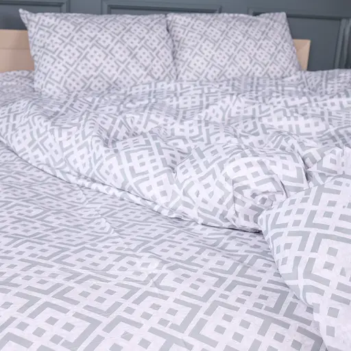 Комплект постільної білизни бязь MIRSON Abstract Gray 110х140см (2200013164173) - фото 3