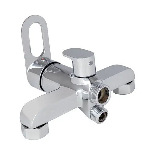 Смеситель для ванны Lidz Latwa 005 с поворотным изливом (c душевым гарнитуром) (k35) LDLAT005CRM45415 Chrome - фото 3