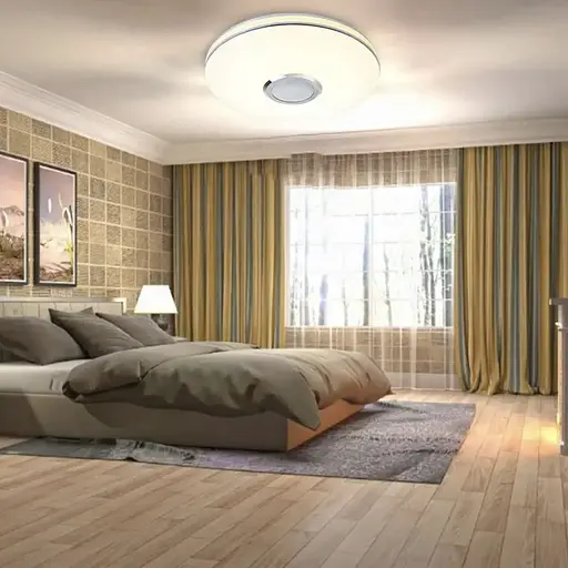 Стельовий Smart світильник з вбудованими світлодіодами Ø 46 см (без пульта) | Line F | Арт. W71189/460 - фото 1