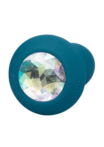 Анальна пробка Power Gem Vibrating Crystal Probe 10,7 см (блакитний) - фото 3