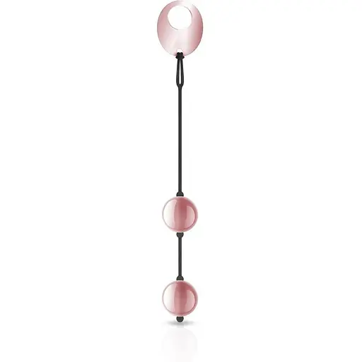 Металлические вагинальные шарики Rosy Gold Nouveau Kegel Balls для продвинутой тренировки мышц тазового дна 376 г 2.8 см  - фото 4