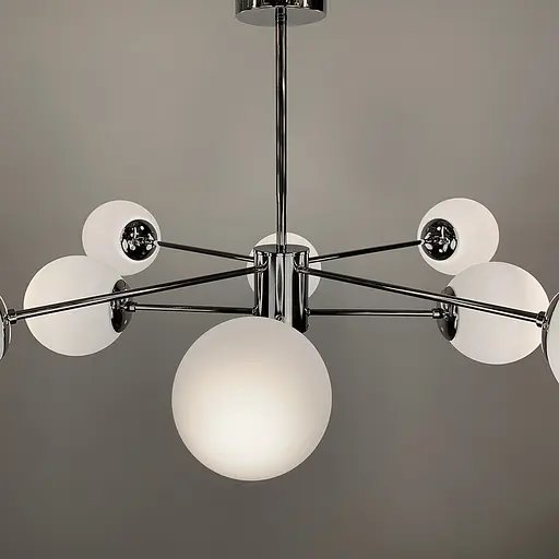 Стельова срібна люстра Right Selection на 8 плафонів Line.F CD 111/8 CH - фото 6