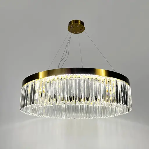 Люстра у латунному кільцевому корпусі з кришталем Ø 80 см | Line F | Арт. MJ310-800 AB - фото 4