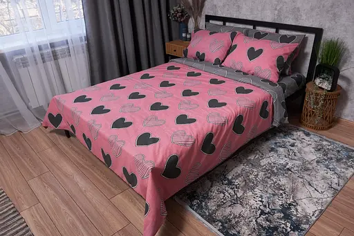 Пододеяльник Moon&Star Бязь Gold Люкс Love Евро 200x220 см - фото 1