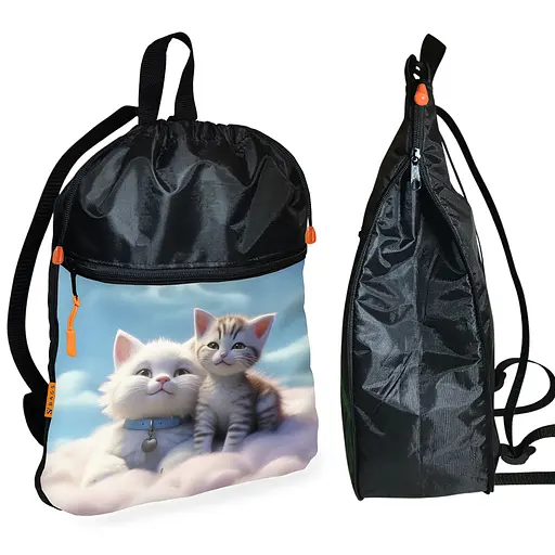 Шкільний рюкзак дитячий з кошеням + Сумка для взуття спортивної форми рюкзак-мішок для хлопчика (01701) - фото 2