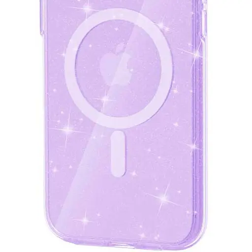Чохол Epik TPU Galaxy Sparkle MagFit для Apple iPhone 16, 6.1 Purple+Glitter - фото 4
