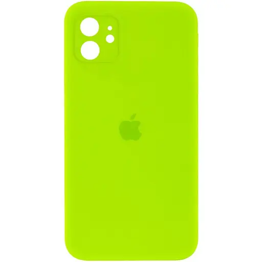 Чехол Epik Silicone Case Square Full Camera Protective AA для Apple iPhone 11, 6.1 Салатовый/Neon green