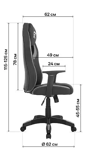 Геймерское кресло GT Racer черное с красным (X-2755 Black/Red) - фото 12