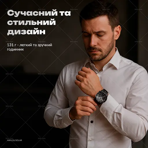 Смарт-годинник Smart Watch Haylou Solar 5 (LS20) – 1.43″ AMOLED, Bluetooth‑дзвінки, голосовий виклик, моніторинг серця/Spo2, для iOS / Android, Black - фото 5