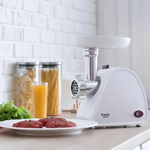 Электрическая мясорубка для мяса Magio MG-263 обычная бытовая электромясорубка для дома с насадками - фото 7