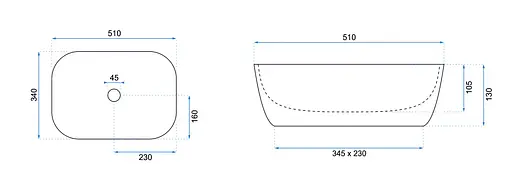 Умивальник Rea Claudia 9447 white накладний білий REA-U6644, Білий - фото 5