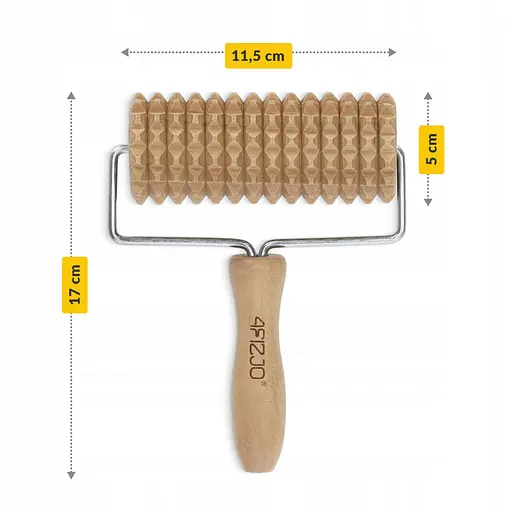 Массажный ролик для тела 4FIZJO ручной, деревянный 4FJ0646 (P-5905973400251) - фото 6