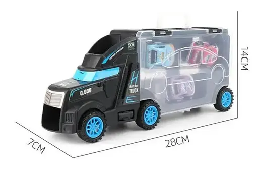 Іграшкова фура Car Carrier Trailer з 5 металевими машинками - фото 2