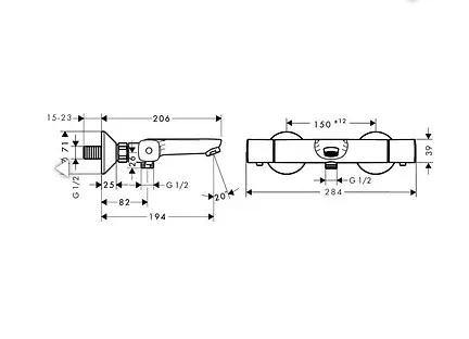 Термостат для ванни Hansgrohe Ecostat Universal 13123000 Хром - фото 2
