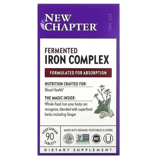 Ферментований комплекс заліза New Chapter Fermented Iron Complex 90 капсул