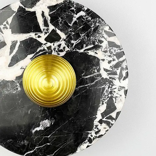 Бра из мрамора черного цвета Ø 20 см Line F Арт. WSC3-200 BK - фото 3
