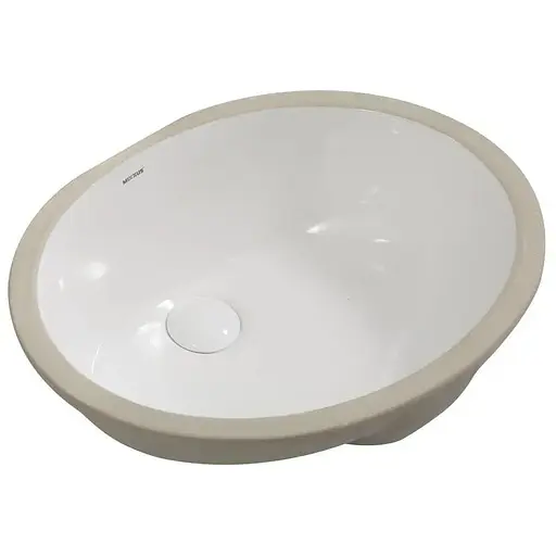 Умивальник врізний під стільницю Mixxus Premium Topper-1701 495x405x205 мм з переливом MP6568, Білий - фото 1