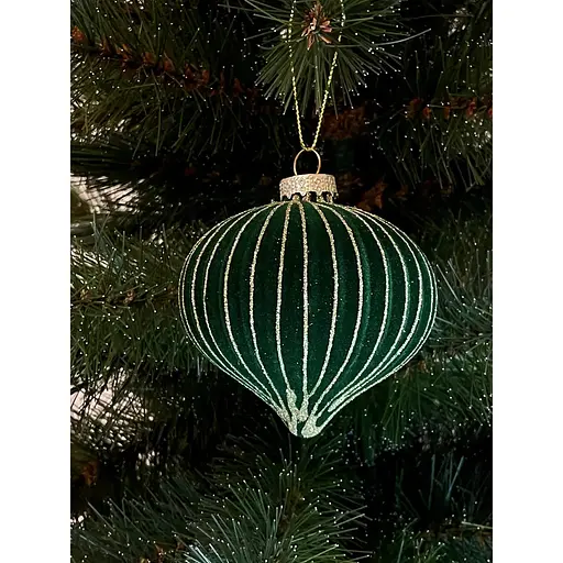 Ялинкова іграшка Chomik Дзиґа велюр 8 см зелена (5900779882027_3) - фото 2