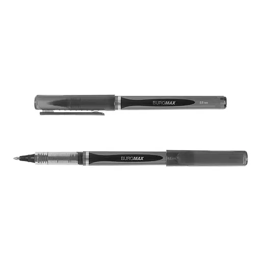 Ручка ролер 0.5 мм, чорний BM.8322-02 Buromax (4823126801599) - фото 2