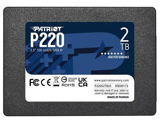 Диск накопитель SSD 2Tb PATRIOT P220 2.5" SATA3 (P220S2TB25) - фото 2