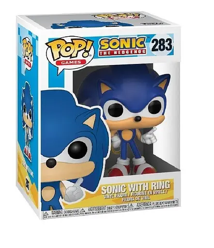 Фигурка Funko Pop Ёж Соник с кольцом Games Sonic The Hedgehog 10см SH 283 - фото 2