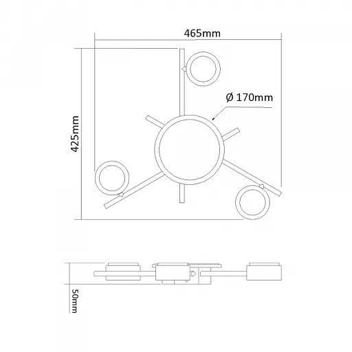 Світильник Videx під лампу 3xGX53 накладний з підсвіткою білий VL-SPF20B-WB - фото 3