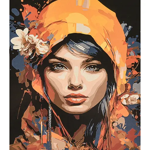 Набір для розпису по номерах Дівчина сонця, Strateg, 40x50 см, VA-4608