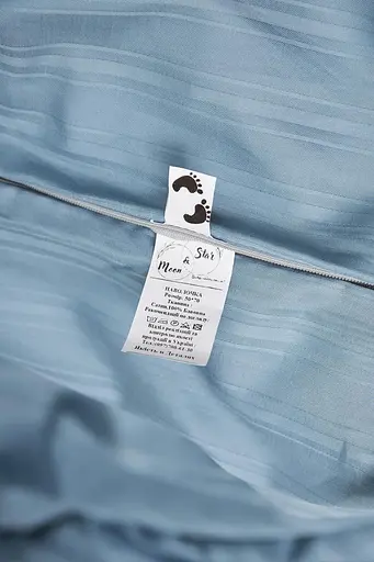 Комплект постельного белья Moon&Star Детский 110x140 см наволочки 2x50x70 см Ultramarine Satin Stripe - фото 9
