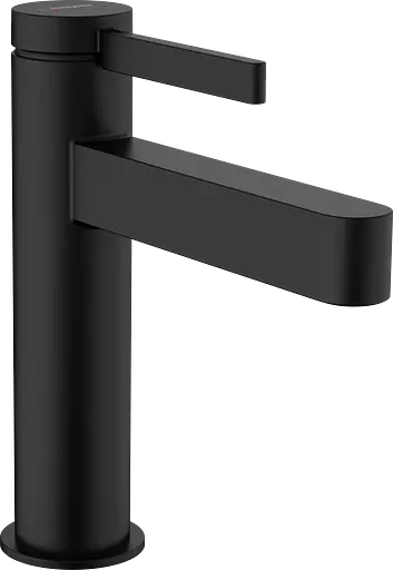 Смеситель для умывальника Hansgrohe Finoris 110 с донным клапаном push-open черный матовый 76020670 Черный матовый - фото 1