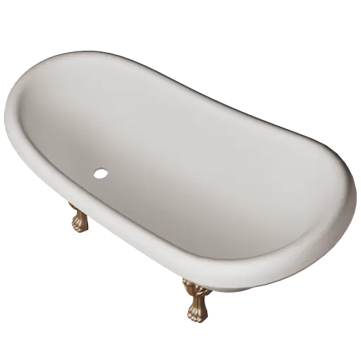 Ванна отдельностоящая глянцевая Amdcon Symphony 167x78 белая из литого камня золотые ножки SYMFONYA_167_g_HL Белый - фото 8
