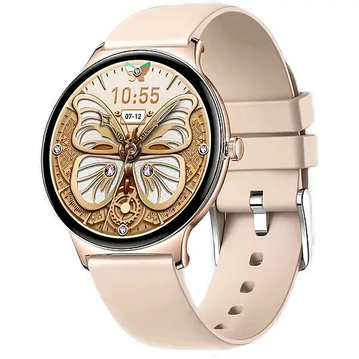 Смарт-часы Uwatch T8 Gold круглая модель 2 ремешка - фото 2