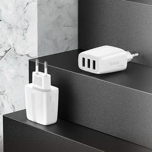 Зарядное устройство блок Hoco N15 Amazing 3 USB-выходы - фото 2