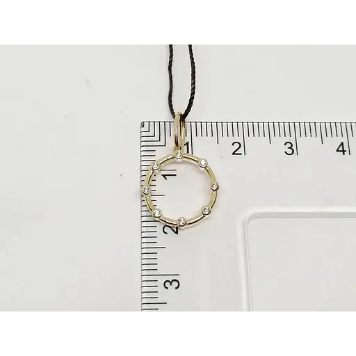 Золота підвіска ЮЗ "Багет" з фіанітами. 9300703 - фото 4