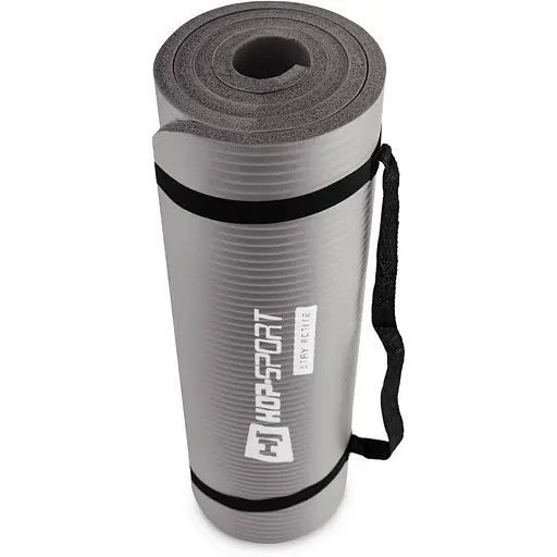 Мат для фитнеса и йоги Hop-Sport HS-N015GM 1,5см серый - фото 6