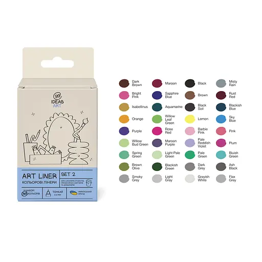 Набір кольорових лінерів, 36 кольорів, IDEA10-AL36SET2, 99IDEAS