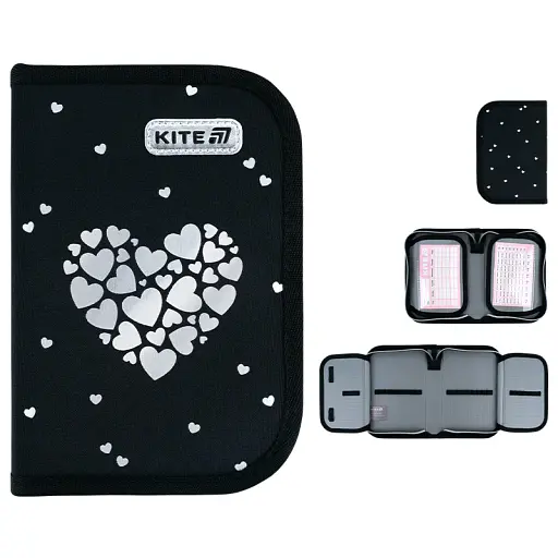 Пенал без наповнення Kite Black&Silver (K26-622-5) - фото 3