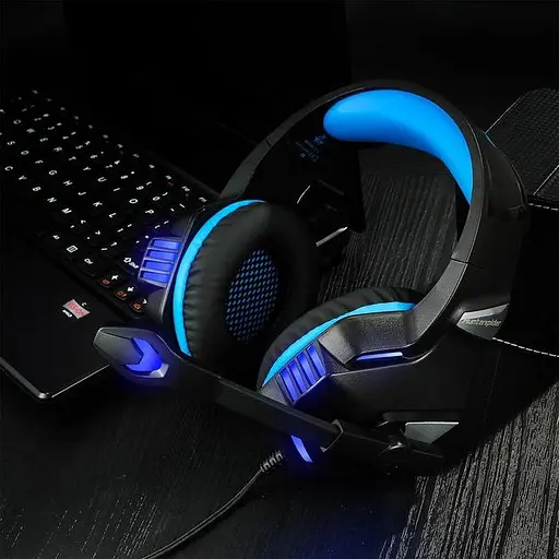 Дротова гарнітура Hunterspider Gaming with LED V3, USB, 3.5mm, 2.2m, black-blue - фото 10