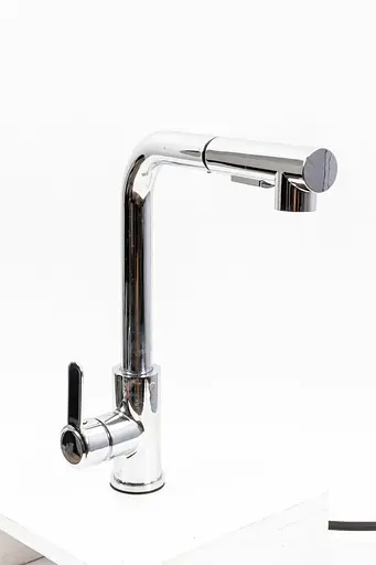 Смеситель для кухни Platinum с выдвижным изливом FC-1 polished Нержавеющая сталь - фото 1