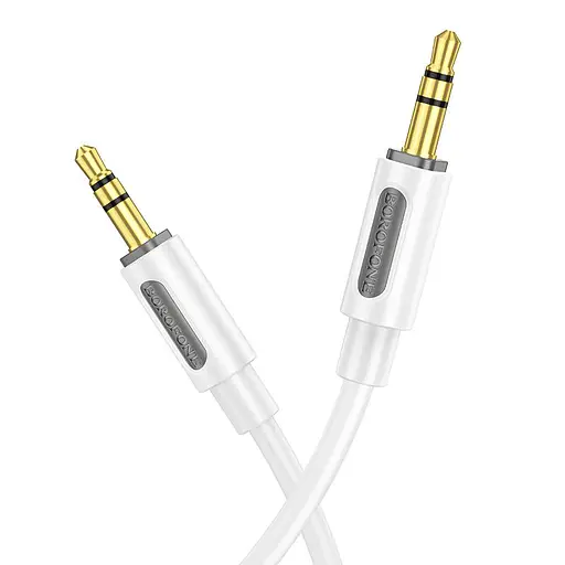 Аудіо кабель Aux Borofone BL20 True sound silicone (1m) White - фото 3