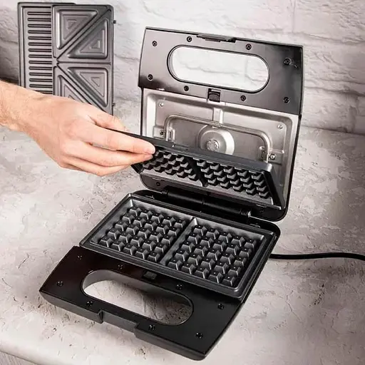 Мультимейкер (Бутербродниця-Вафельниця-Гриль) Gorenje SM703GCB - фото 6