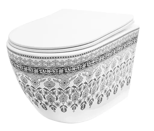 Подвесной унитаз Rea Arte dark grey белый REA-C5000, Белый - фото 1