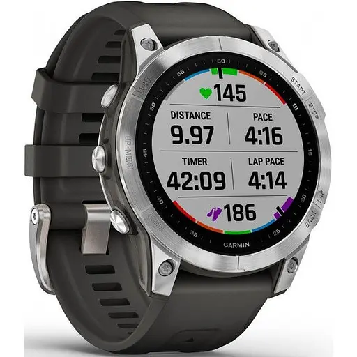 Смарт-часы Garmin Fenix 7 Standard Edition Silver with Graphite Band 010-02540-00/01 (65359) - фото 2