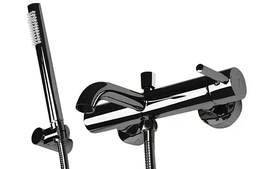 Смеситель для ванны Rea Lungo black glossy настенный с изливом REA-B4422 Черный матовый - фото 3