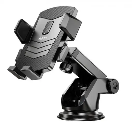 Автомобильный держатель для телефона с зажимами Hoco CA83 автодержатель для телефона на вакуумной присоске Черный - фото 1