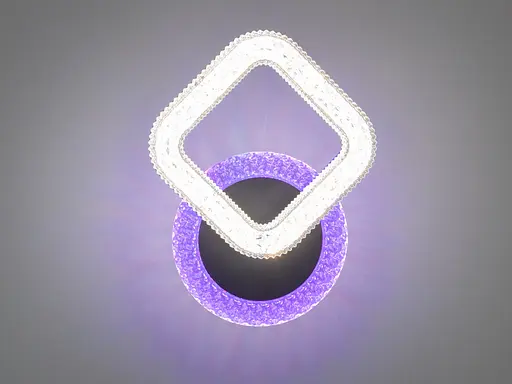 Світлодіодний світильник з кольоровою підсвіткою, 20W, білий - фото 2