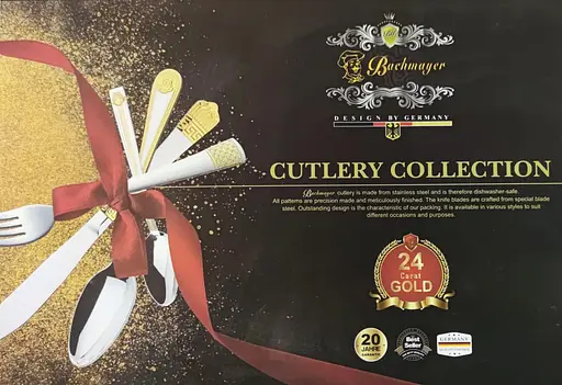 Набор столовых приборов Bachmayer BM-7803 на 12 персон в подарочном чемодане 72 предмета - фото 9